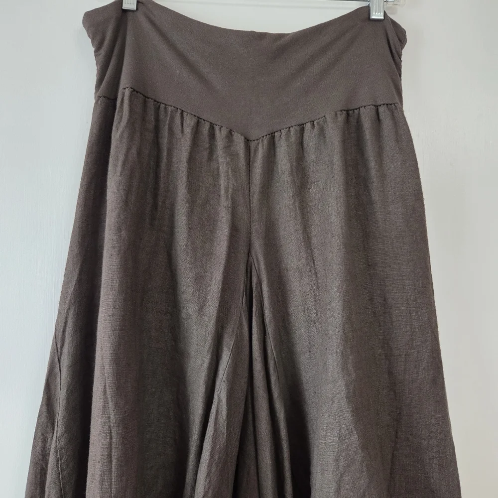 Inizio Brown Magic linen Skirt - Picture 6 of 8